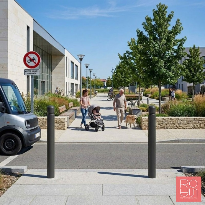 Pilona urbana modelo Agglo de Ø76 o Ø102 mm